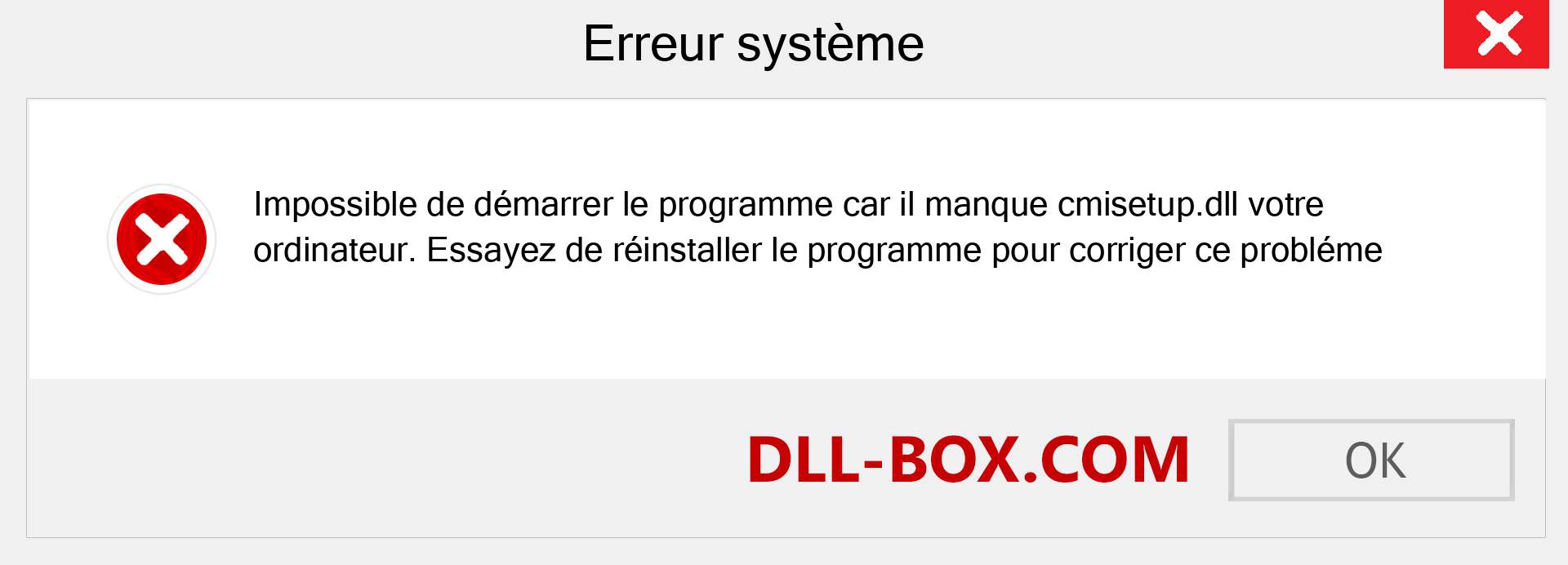 Le fichier cmisetup.dll est manquant ?. Télécharger pour Windows 7, 8, 10 - Correction de l'erreur manquante cmisetup dll sur Windows, photos, images